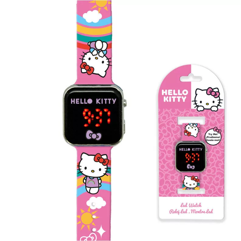 Digitálne LED hodinky HELLO KITTY