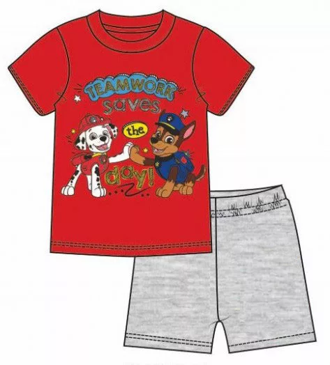 Pyžamo krátke PAW PATROL červené - 3r.