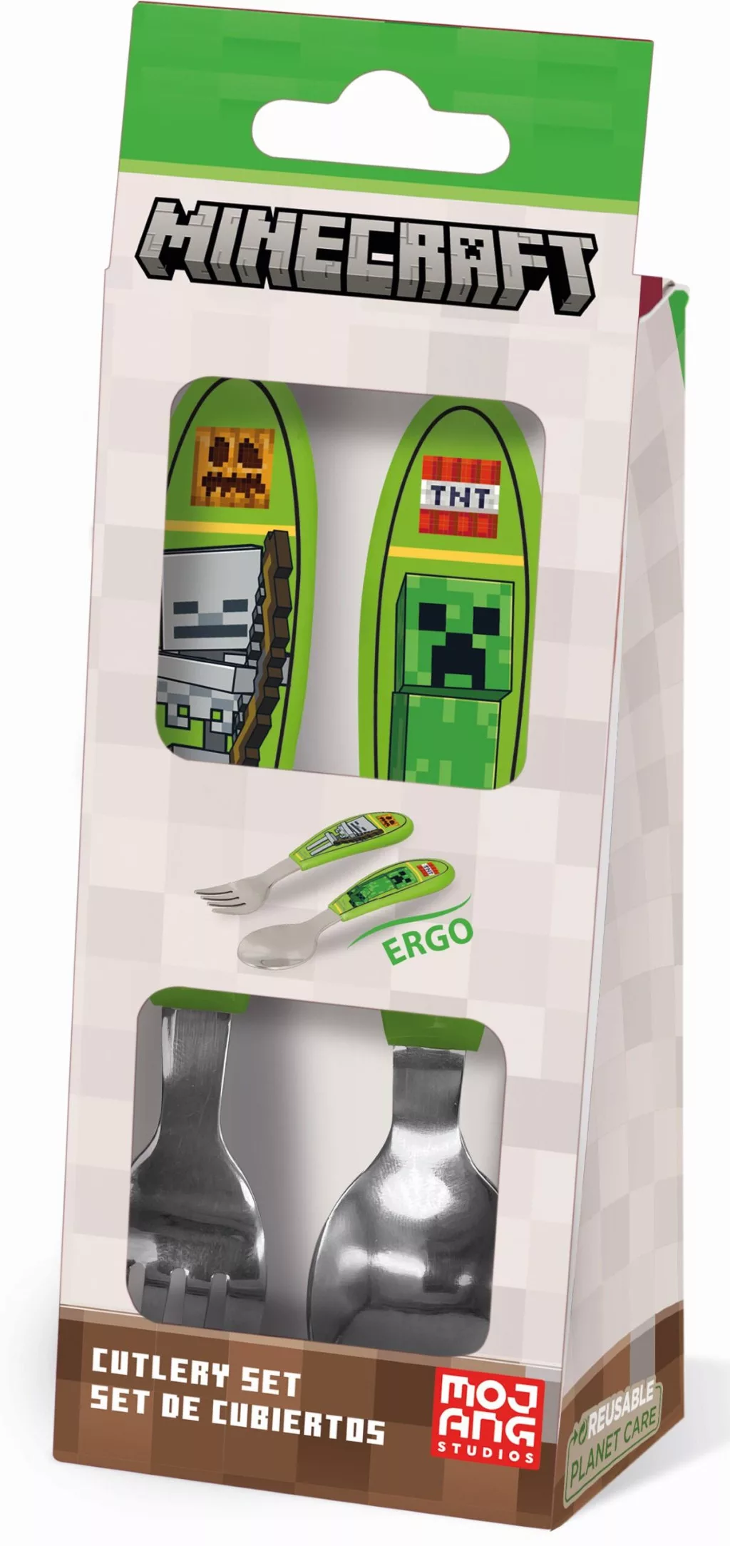 Príbor (2ks) MINECRAFT - ergonomické
