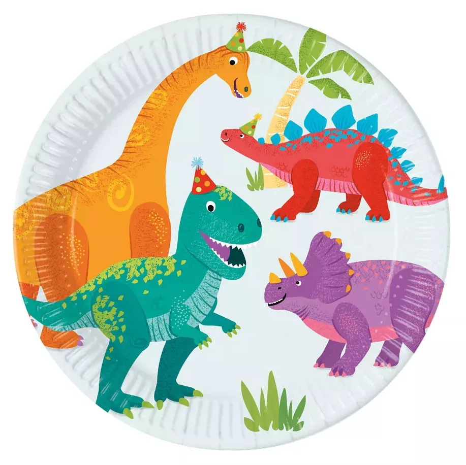 Papierový tanier 23cm DINOSAURUS party