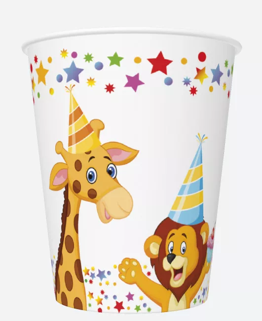 Papierový pohár 250ml ZVIERATKÁ hviezdičky