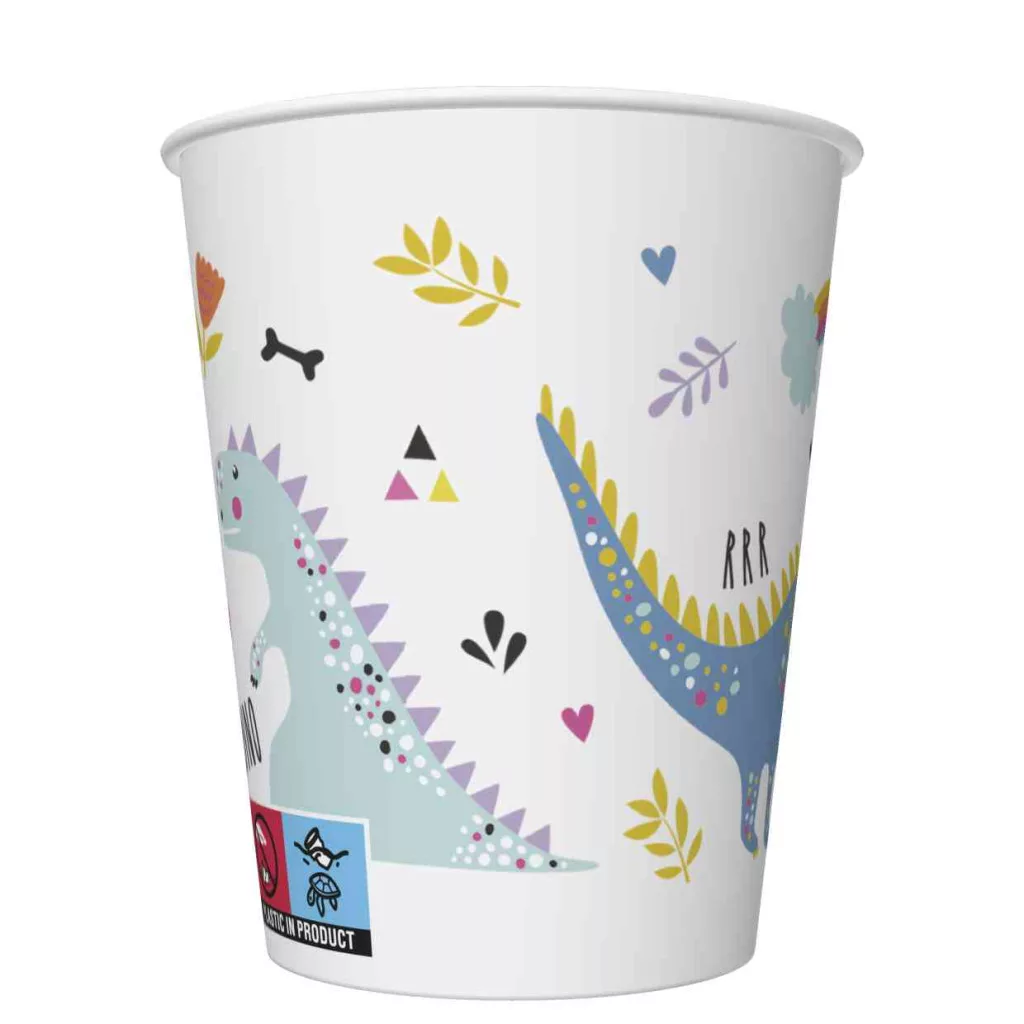 Papierový pohár 250ml DINOSAURUS funny