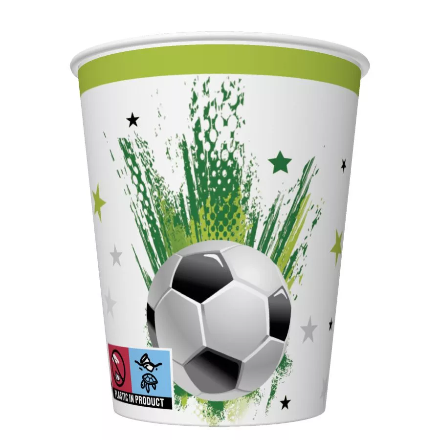 Papierový pohár 250ml FUTBAL hviezdičky
