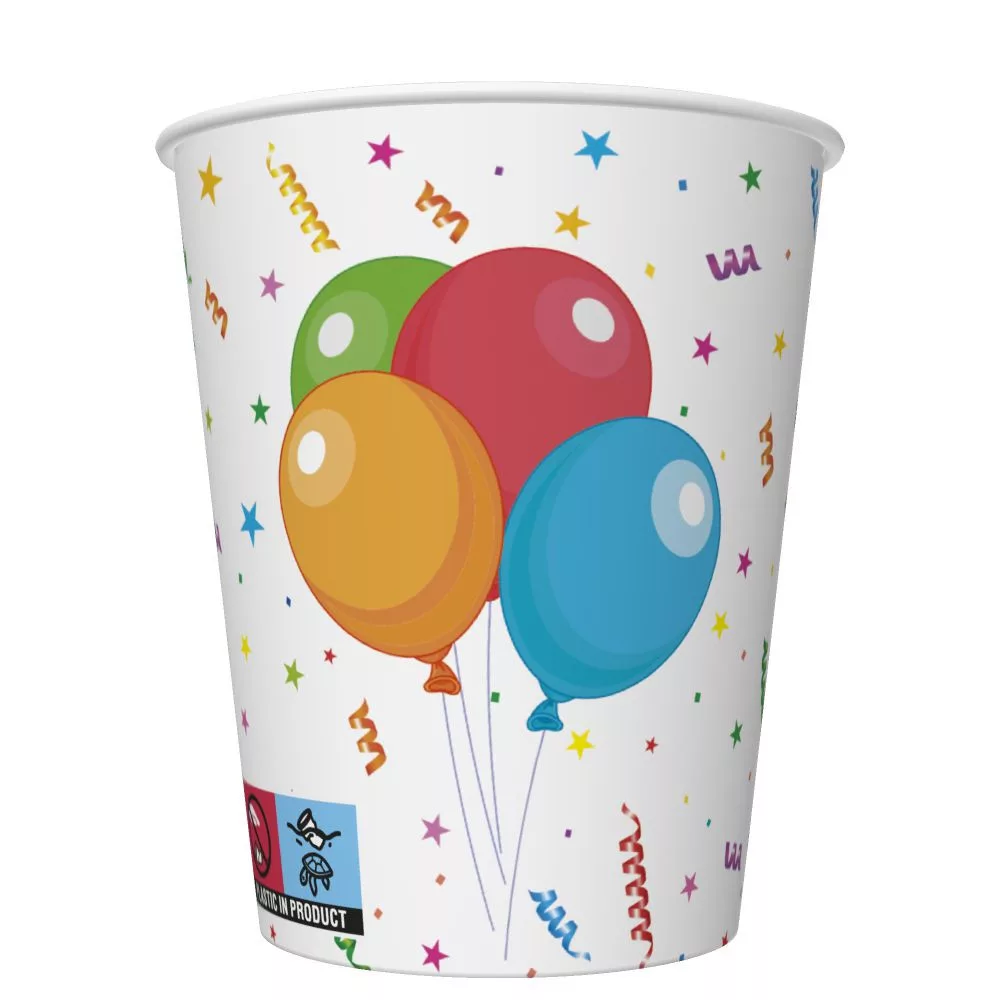 Papierový pohár 250ml BALÓNY let