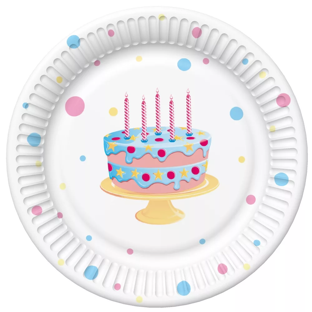 Papierový tanier 18cm TORTA guličky