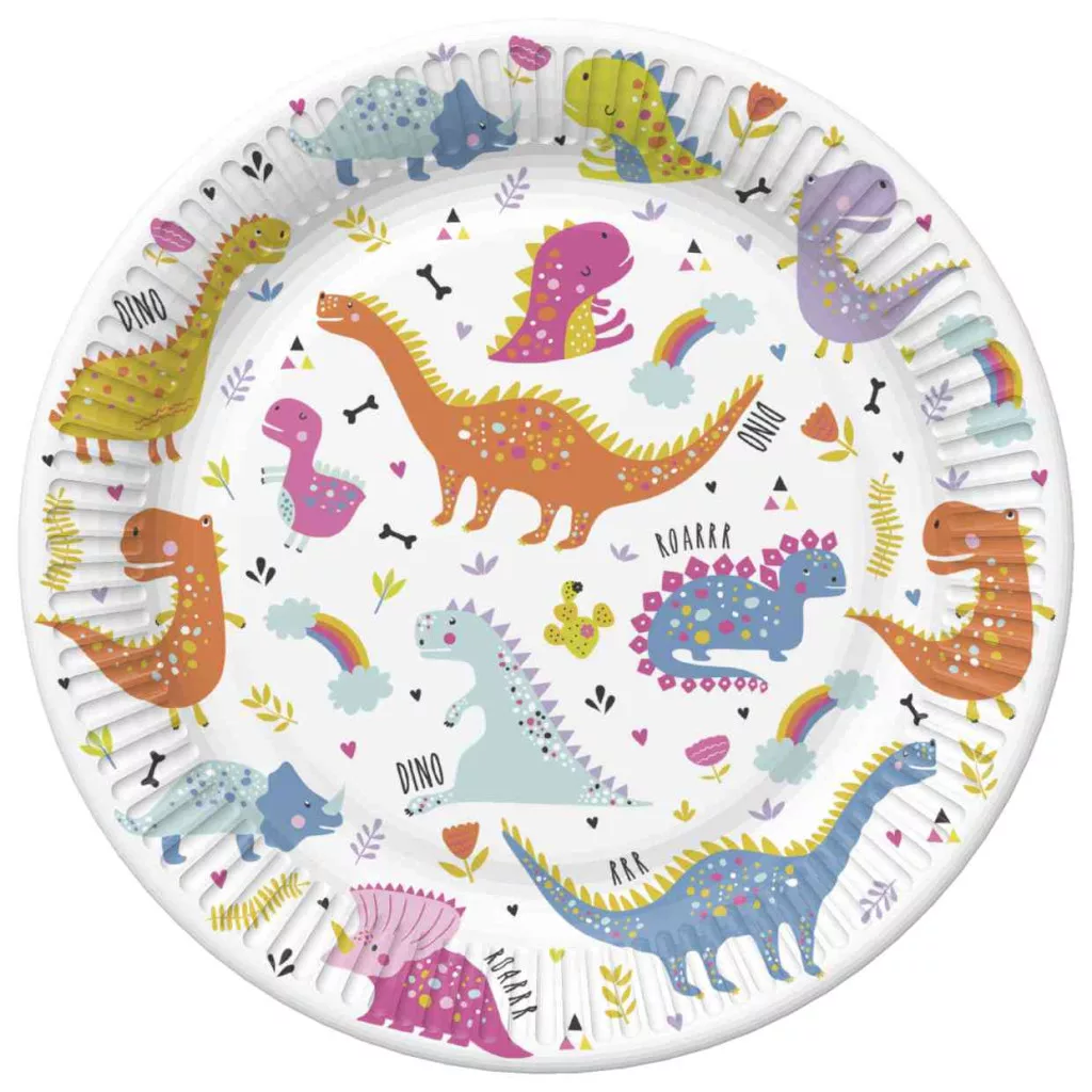 Papierový tanier 22,7cm DINOSAURUS funny