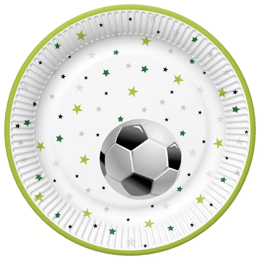 Papierový tanier 22,7cm FUTBAL hviezdičky