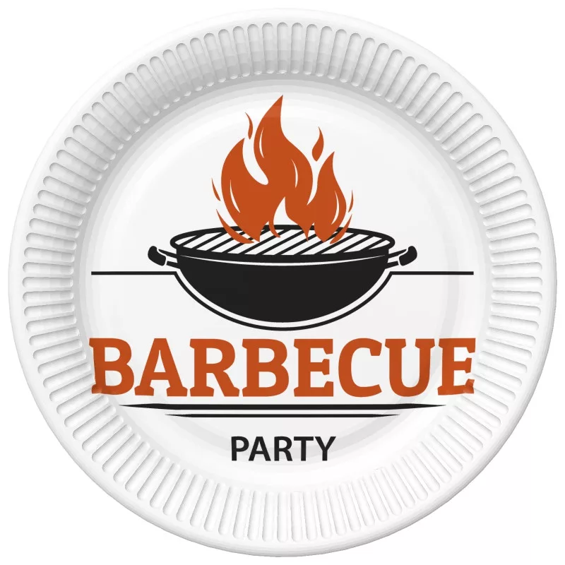 Papierový tanier 22,7cm BBQ