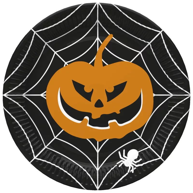 Papierový tanier 22,7cm HALLOWEEN tekvica