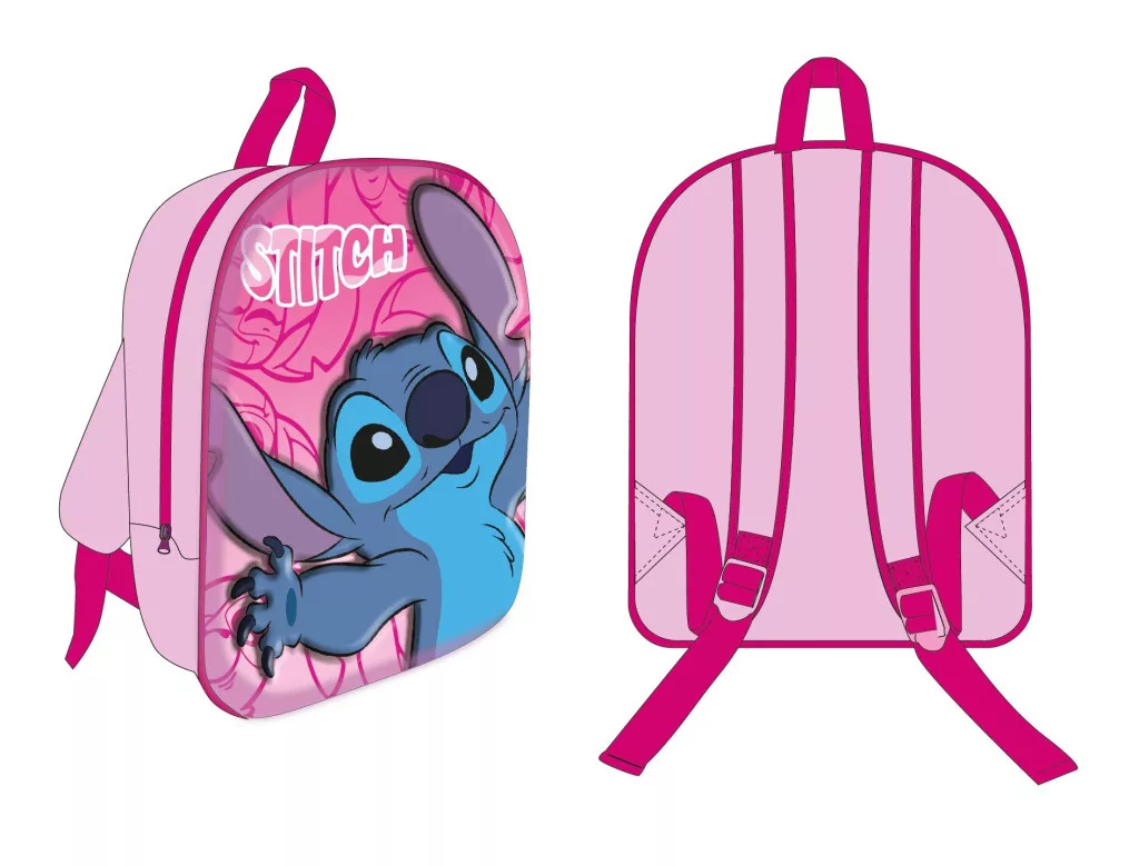 Ruksak 3D LILO A STITCH ružový 30cm