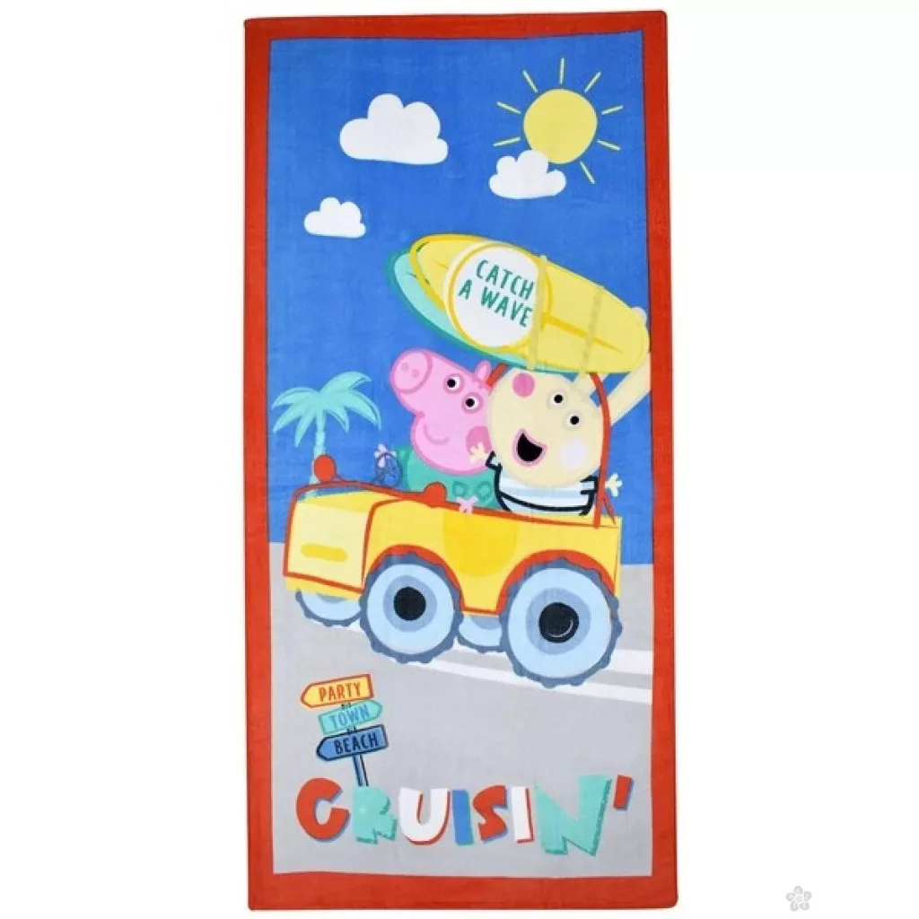 Osuška 70x140 PEPPA PIG auto