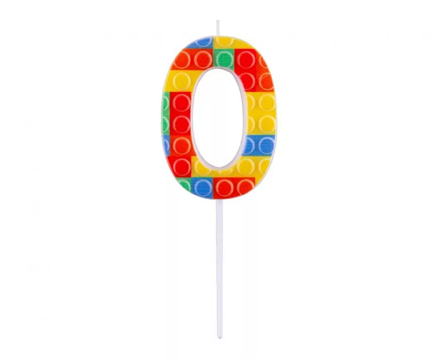 Sviečka č.0 lego color