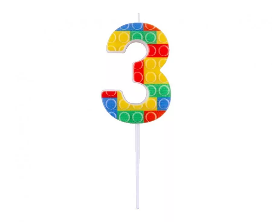 Sviečka č.3 lego color
