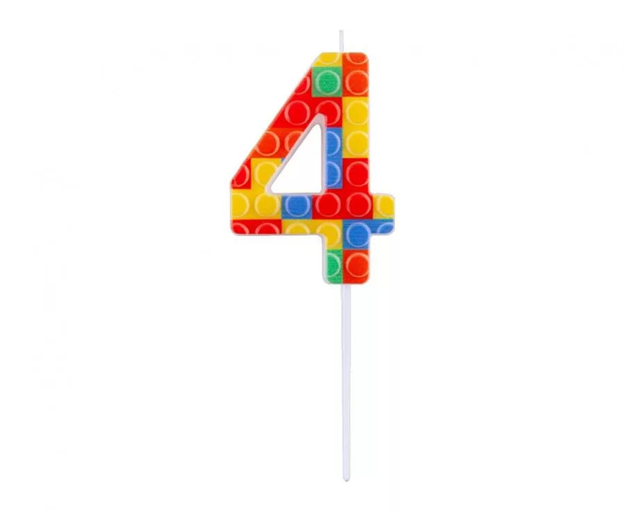Sviečka č.4 lego color