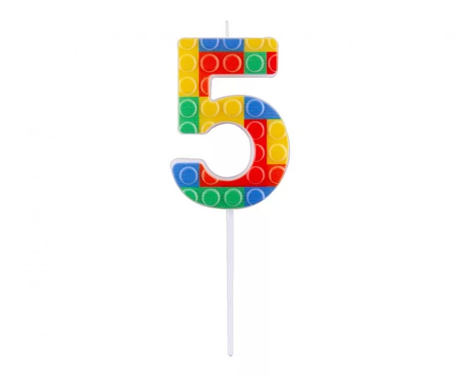 Sviečka č.5 lego color