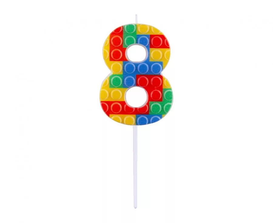 Sviečka č.8 lego color