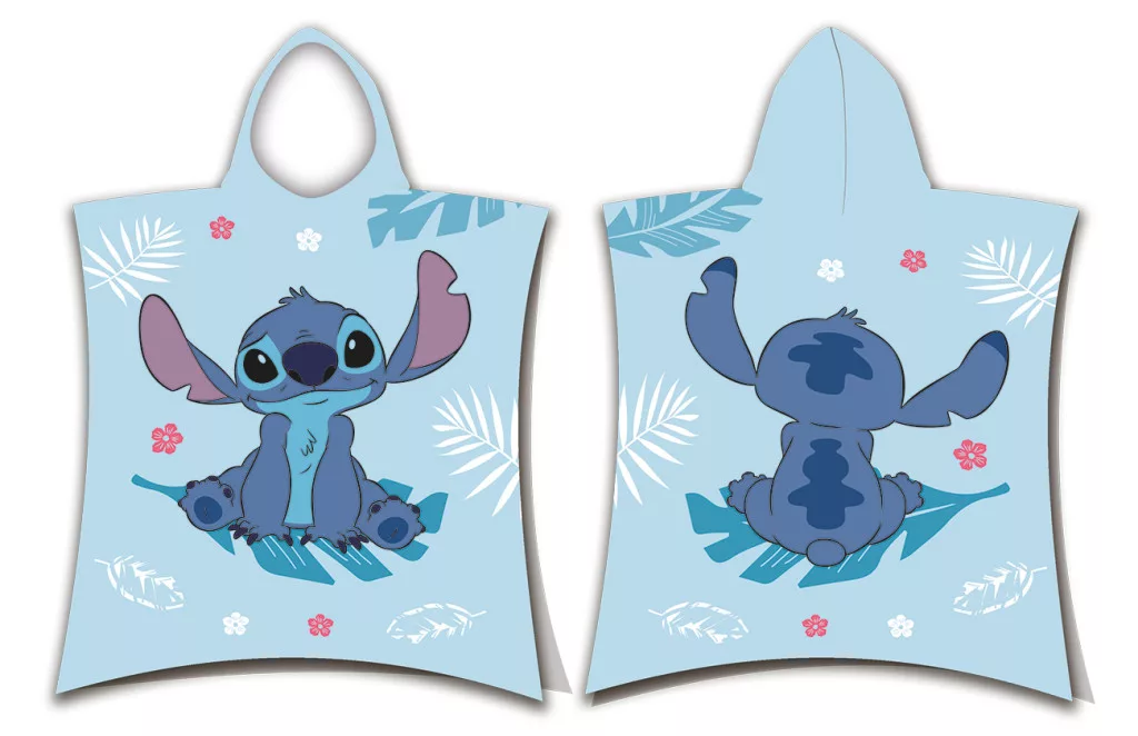 Pončo 50x115 LILO A STITCH modré