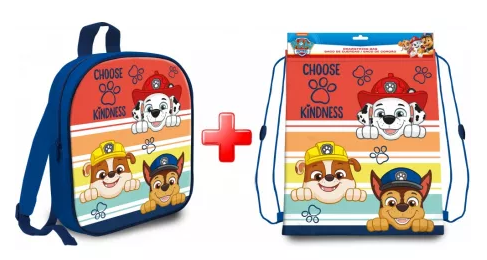 Ruksak + vrecko na prezúvky PAW PATROL