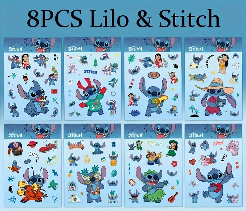 Nálepky LILO a STITCH (8 listov)
