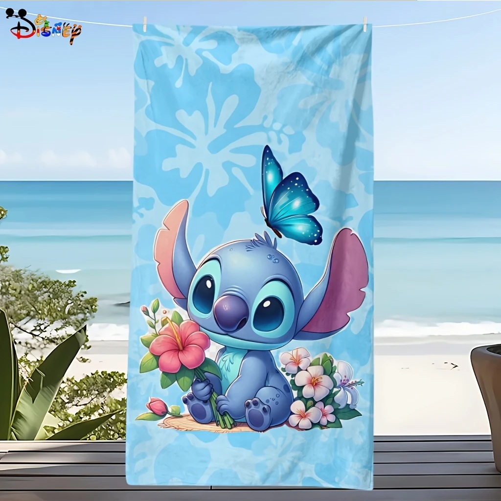 Osuška 75x150 LILO A STITCH blue (rýchloschnúca)