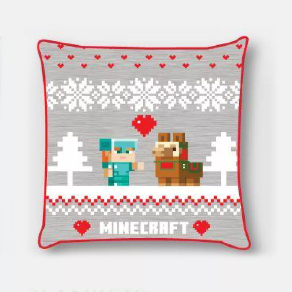 Obliečka na vankúšik 40x40 MINECRAFT sneh