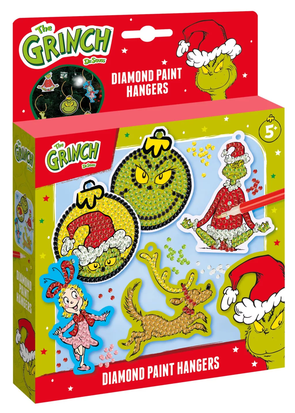 Maľovanie diamantmi GRINCH ozdoby