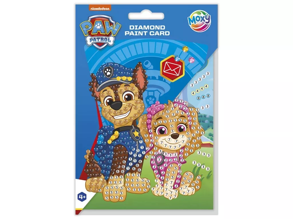 Maľovanie diamantmi PAW PATROL pohľadnica