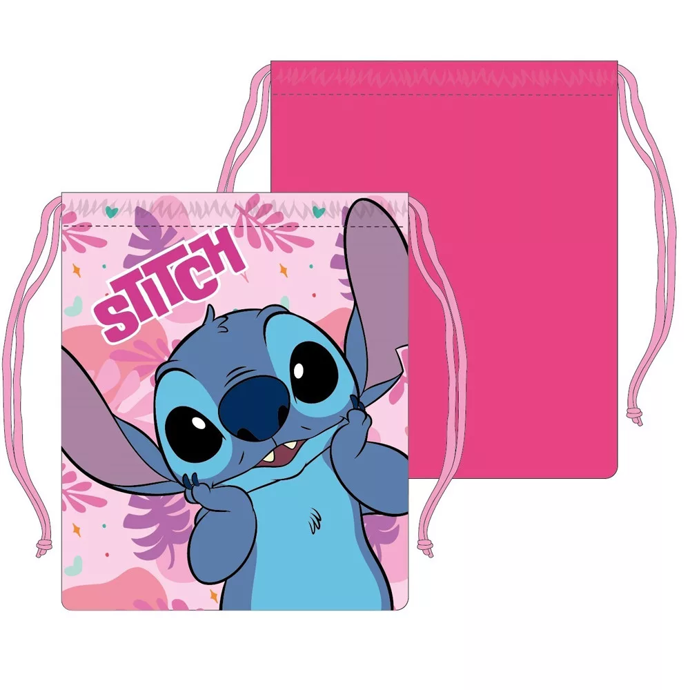 Sťahovacie vrecko LILO A STITCH ružové 26,5cm