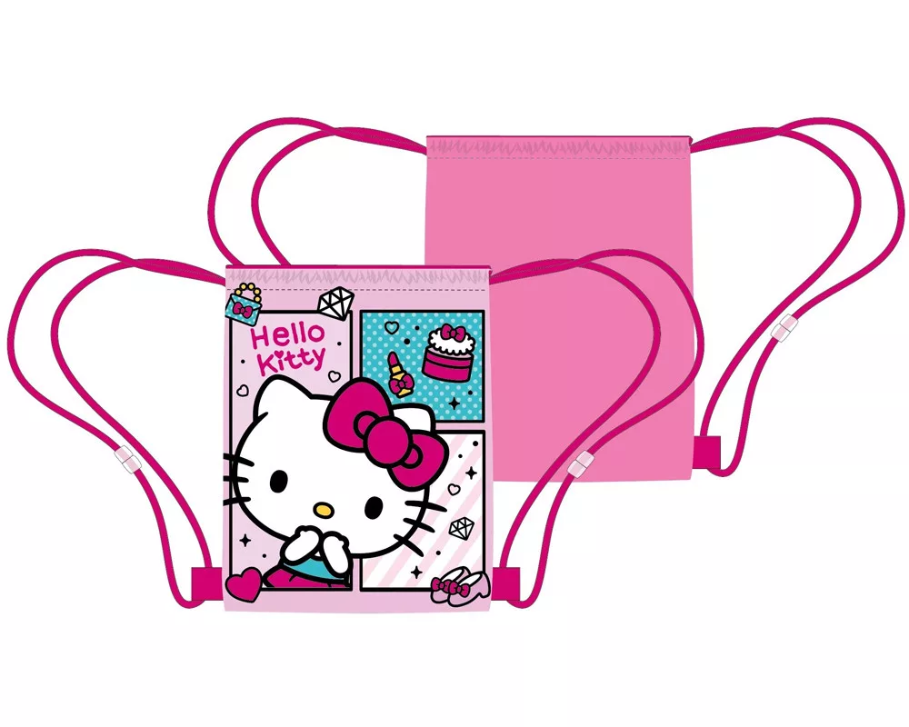 Vrecko na prezúvky HELLO KITTY ružové 40cm