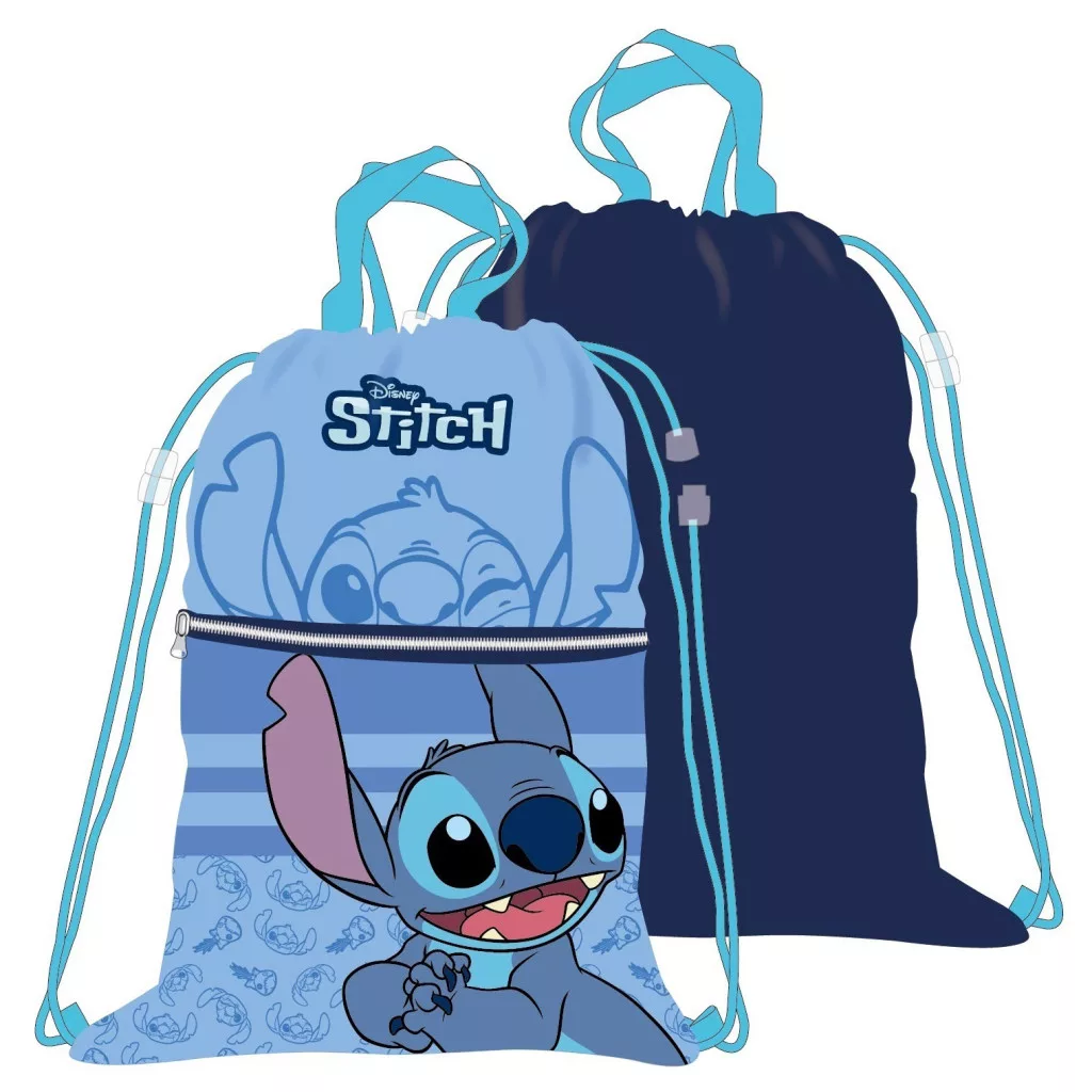 Vrecko na prezúvky LILO A STITCH modré 45cm