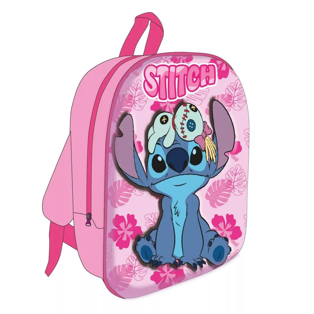 Ruksak 3D LILO A STITCH pink 30cm