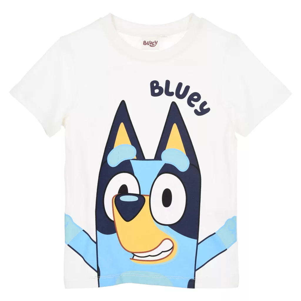 Tričko s krátkym rukávom BLUEY biele - 4r.