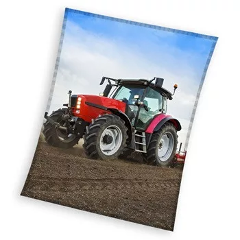 Deka 130x160 TRAKTOR červený