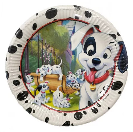 Papierový tanier 23cm 101 DALMATÍNCOV