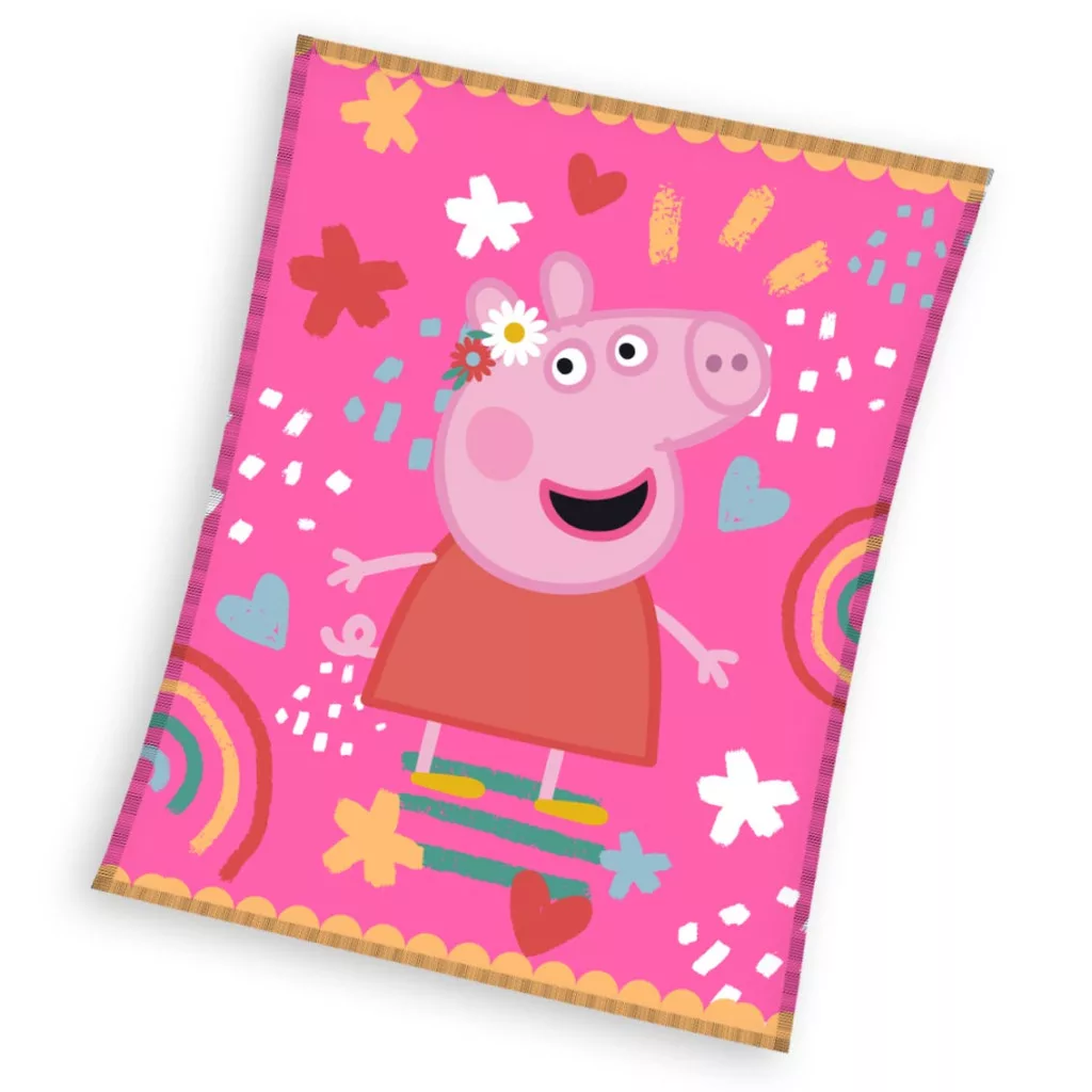 Deka 130x160 PEPPA PIG ružová