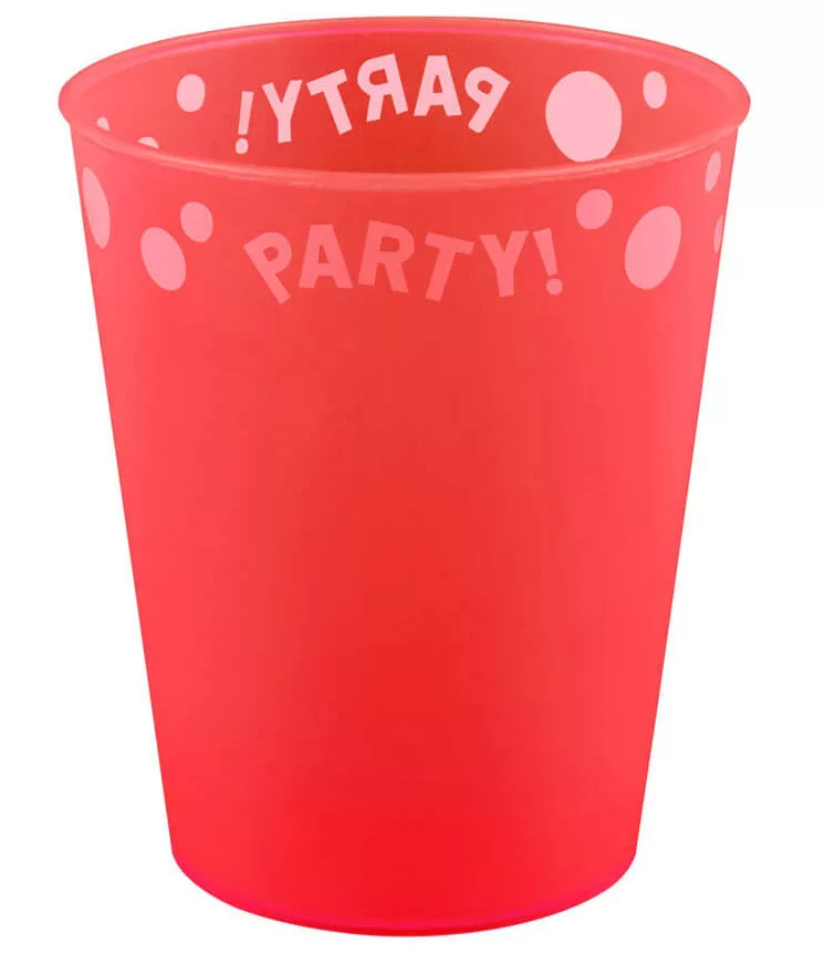 Plastový pohár ČERVENÁ 250ml