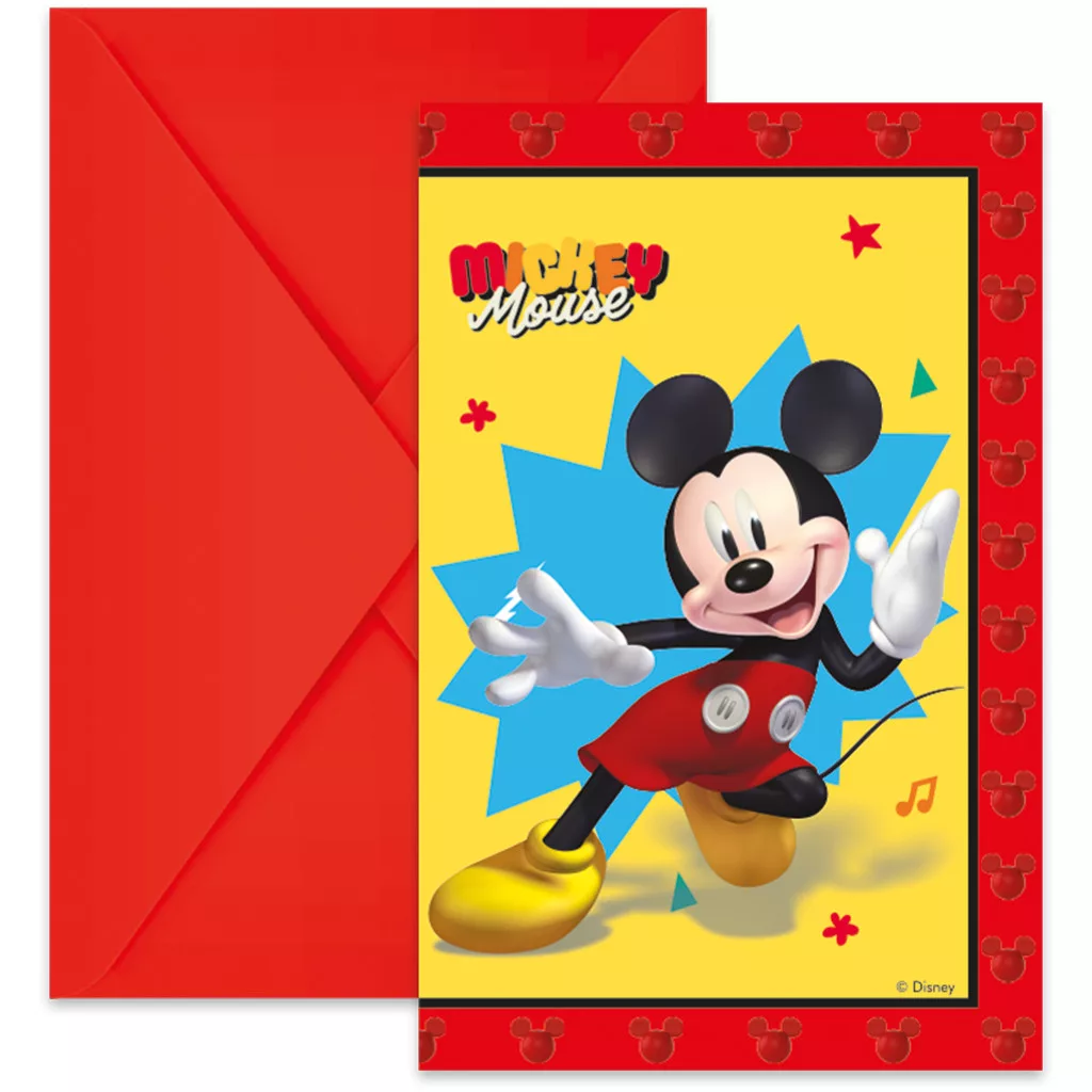 Pozvánka (6ks) MICKEY hviezda