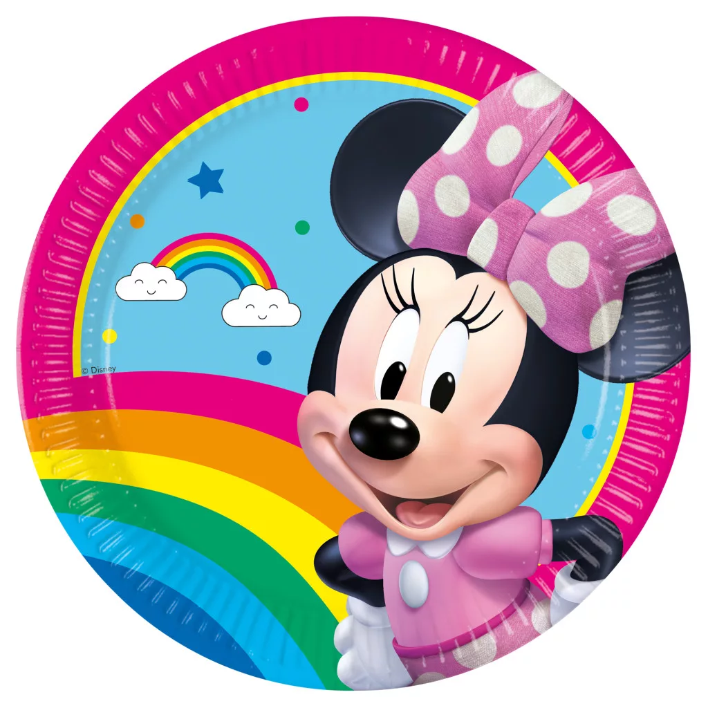 Papierový tanier 23cm MINNIE dúha