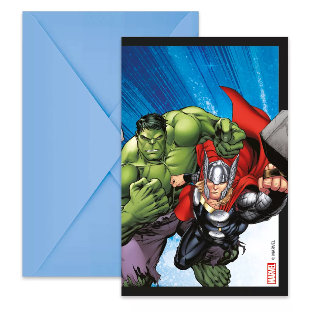 Pozvánka (6ks) AVENGERS sila