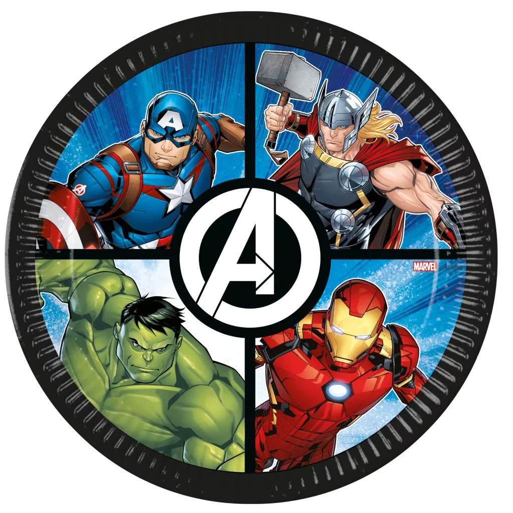 Papierový tanier 23cm AVENGERS sila
