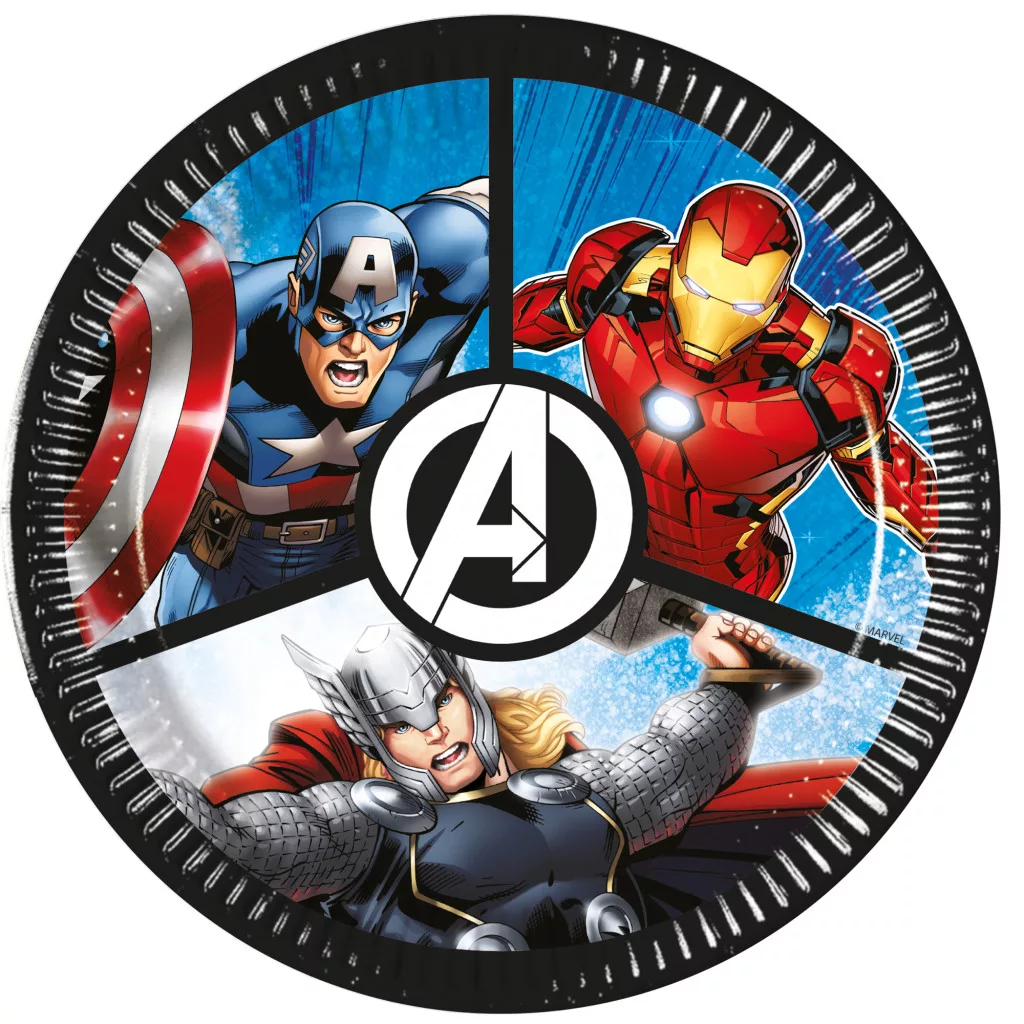 Papierový tanier 20cm AVENGERS sila