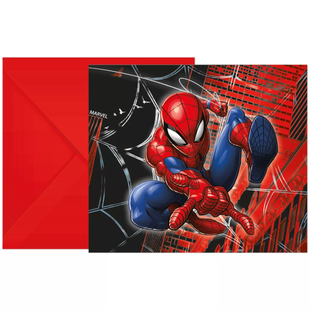 Pozvánka (6ks) SPIDERMAN skok