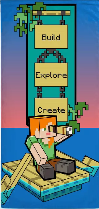 Osuška 70x140 MINECRAFT loďka