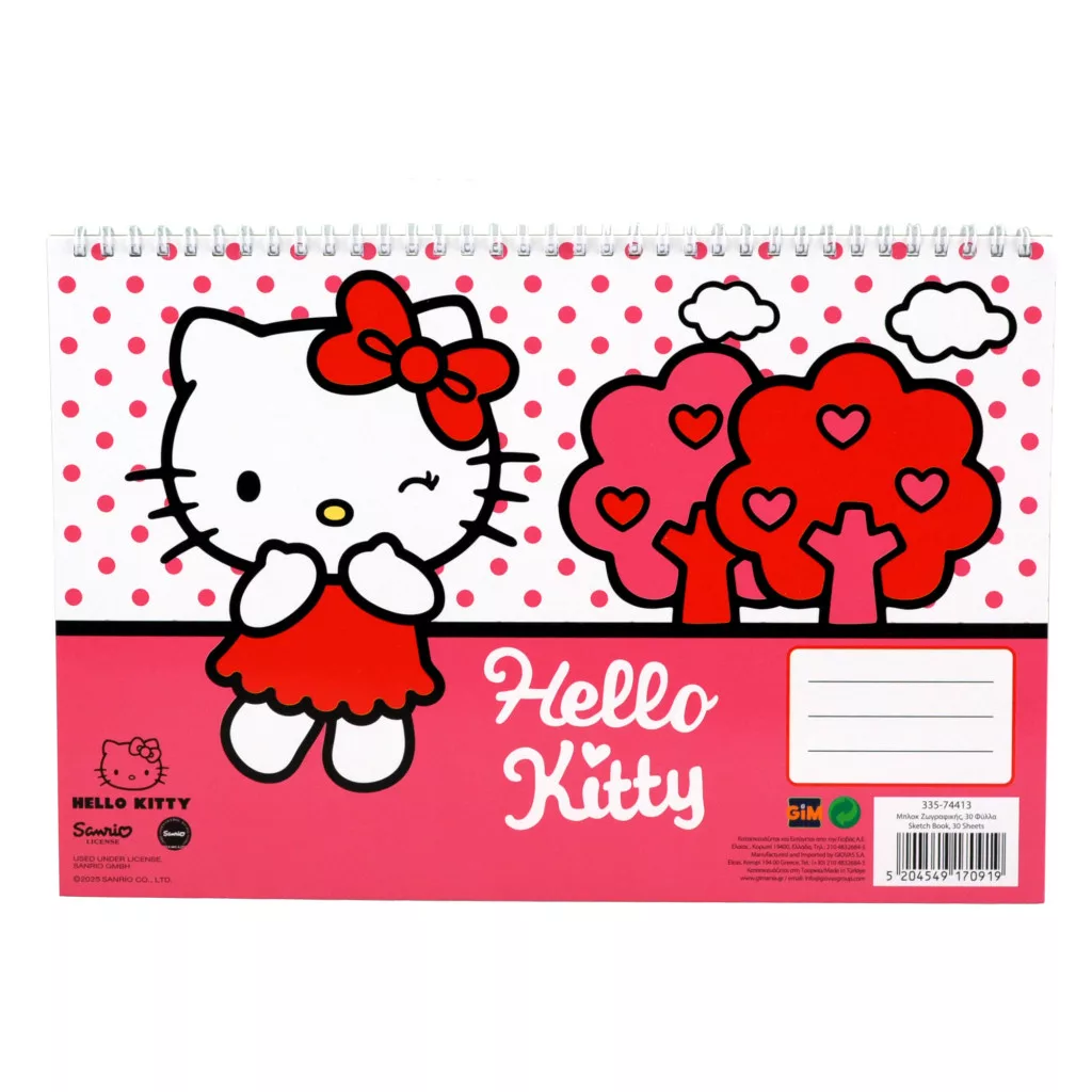 Špirálový skicár HELLO KITTY