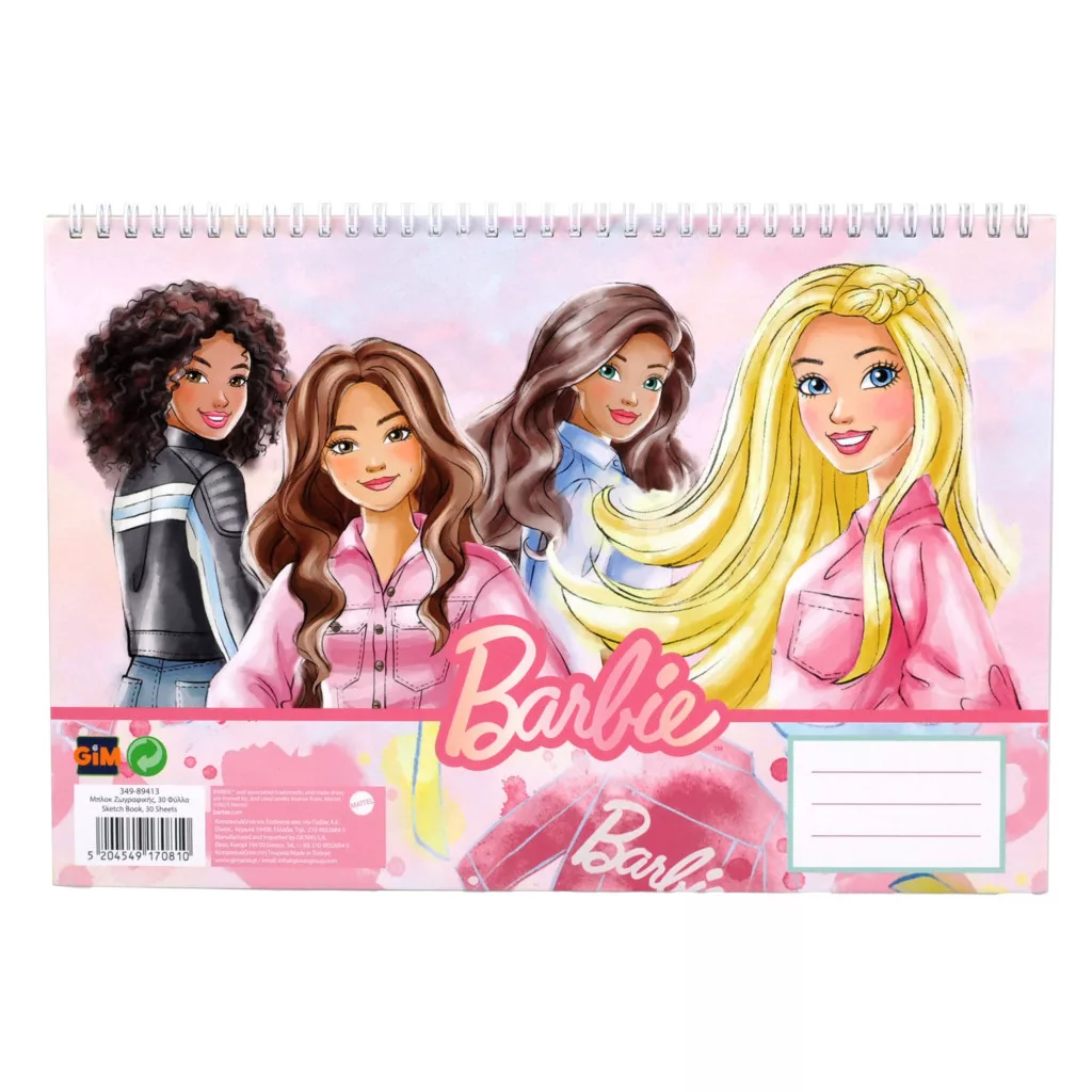 Špirálový skicár BARBIE slečny
