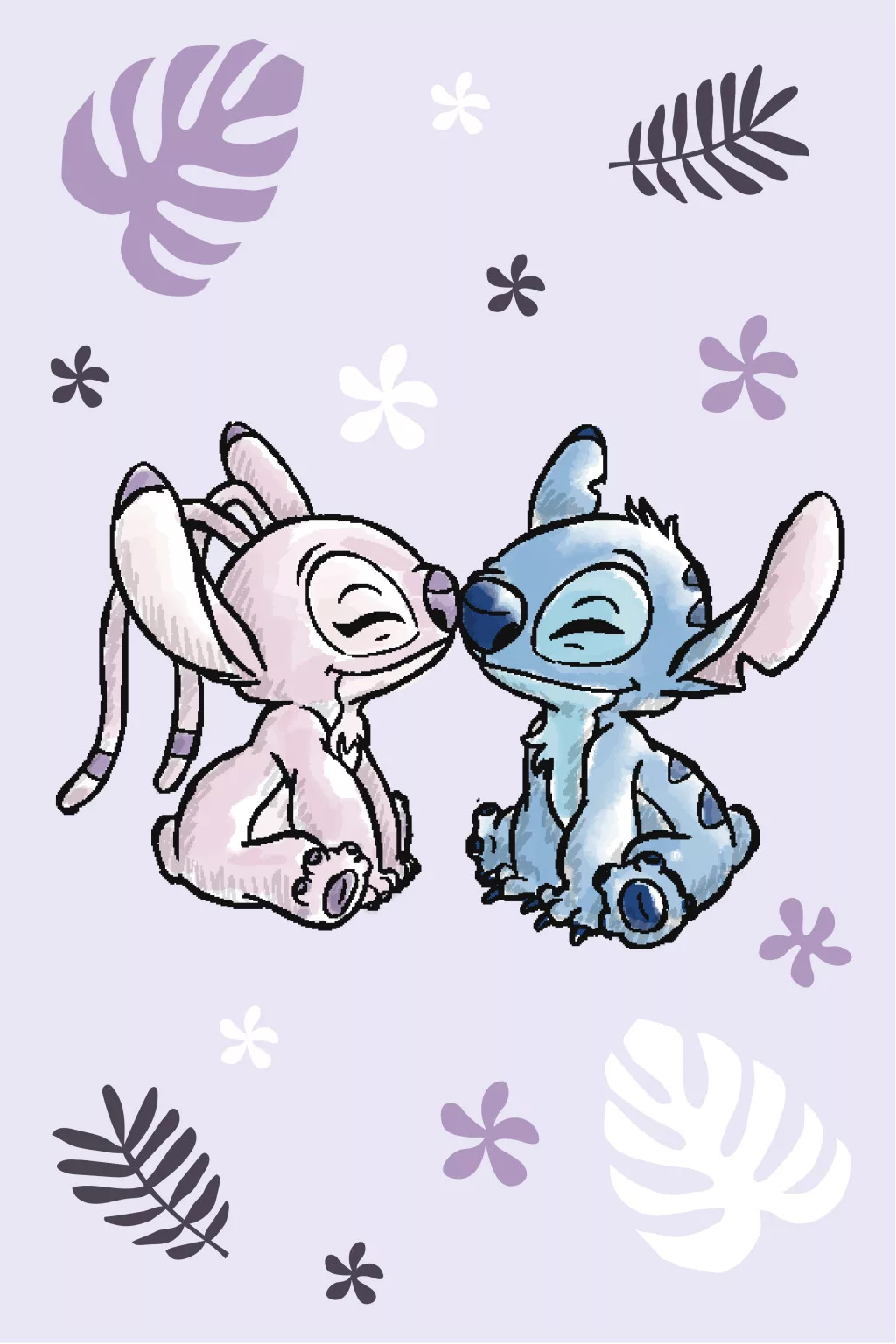 Deka 100x150 LILO A STITCH purple