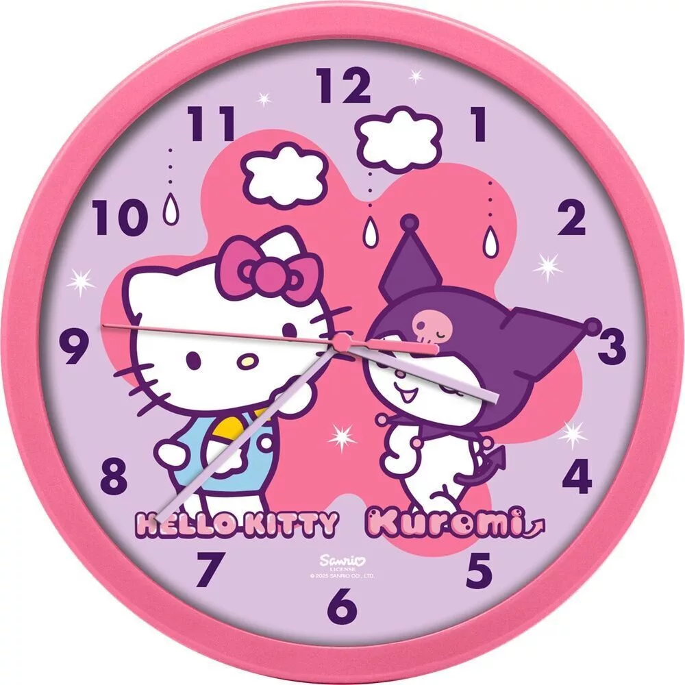 Nástenné hodiny HELLO KITTY kuromi