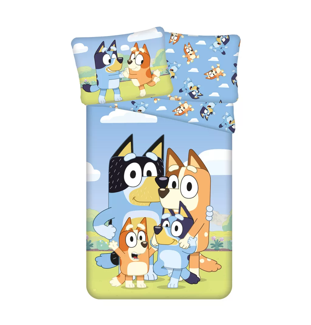 Obliečky 140x200 BLUEY happy