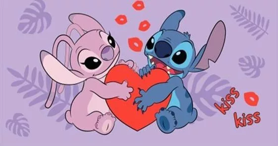 Osuška 70x140 LILO A STITCH kiss
