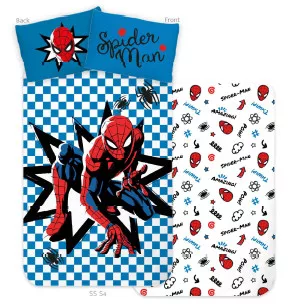 Obliečky do postieľky 100x135 SPIDERMAN kocky